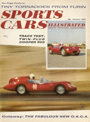 SPORTS CARS ILLUSTRATED 1959 FEB - ABARTHS, OSCA 1100*